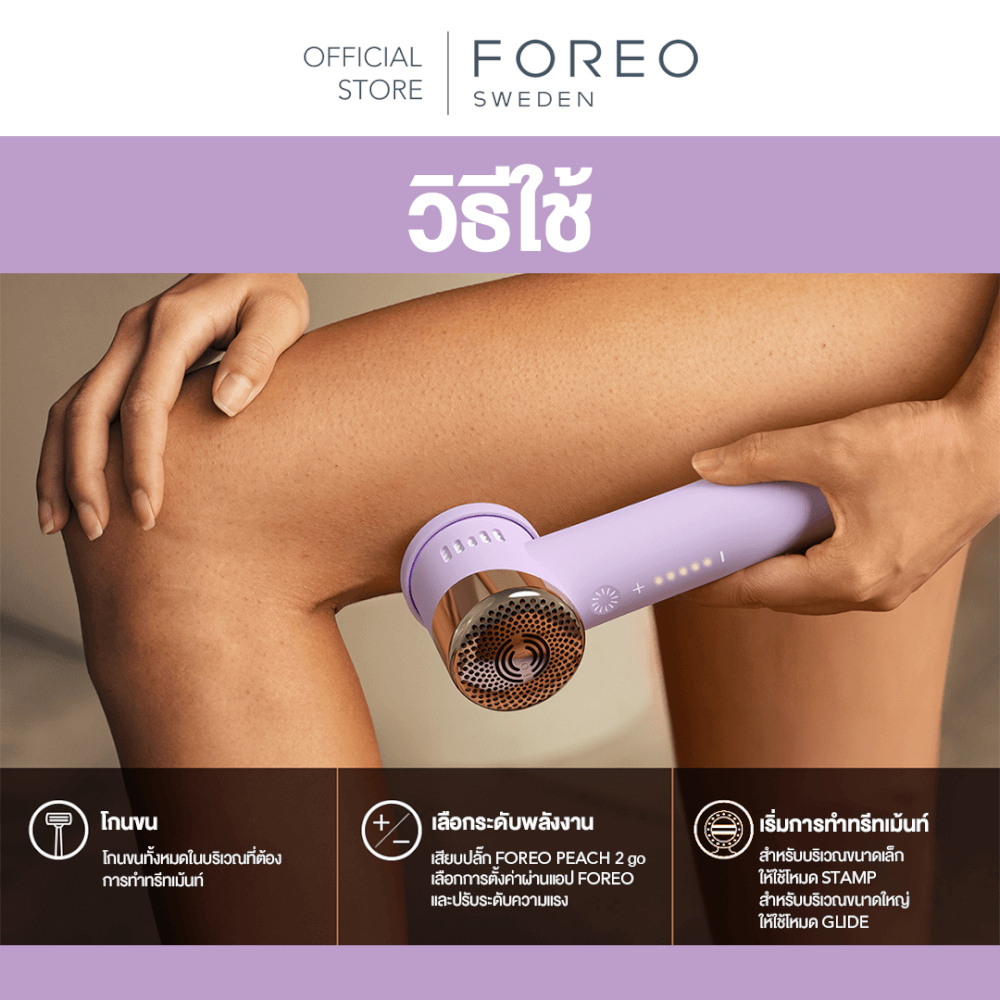 เครื่องกำจัดขน IPL FOREO PEACH 2 GO Arctic Blue
